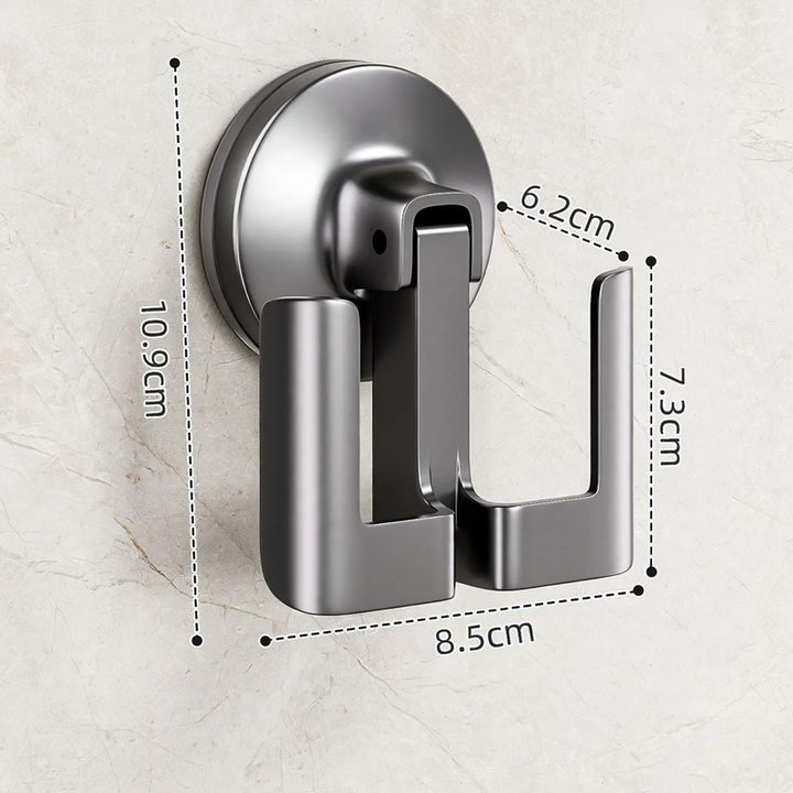 Bathroom shoe holder with suction cup, no drilling