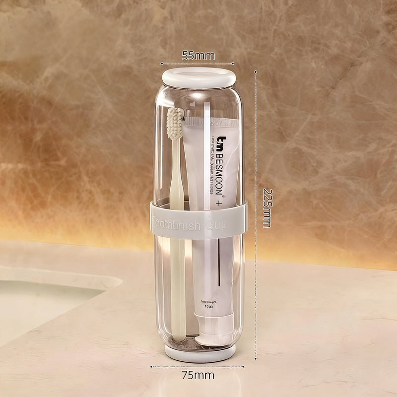 Portable dental care set with rinsing cup