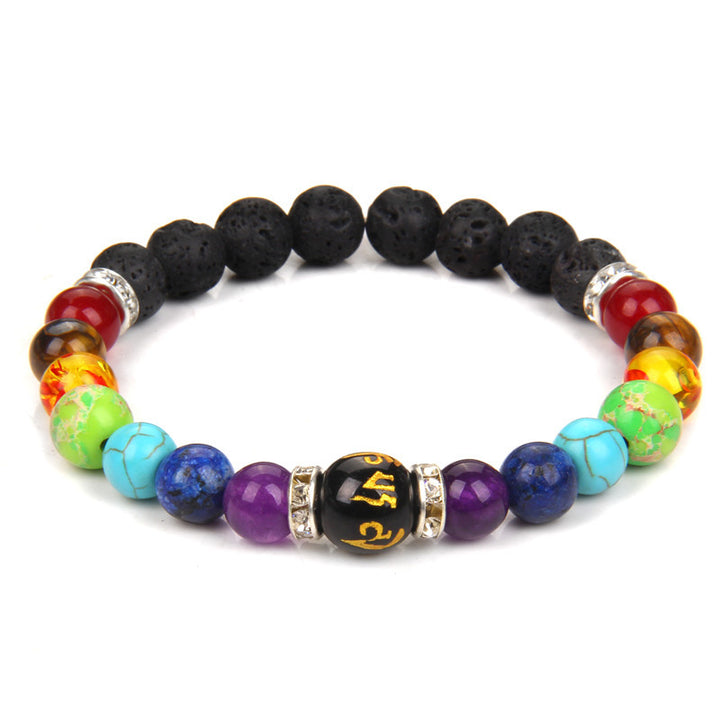 Beaded bracelet made of natural stones