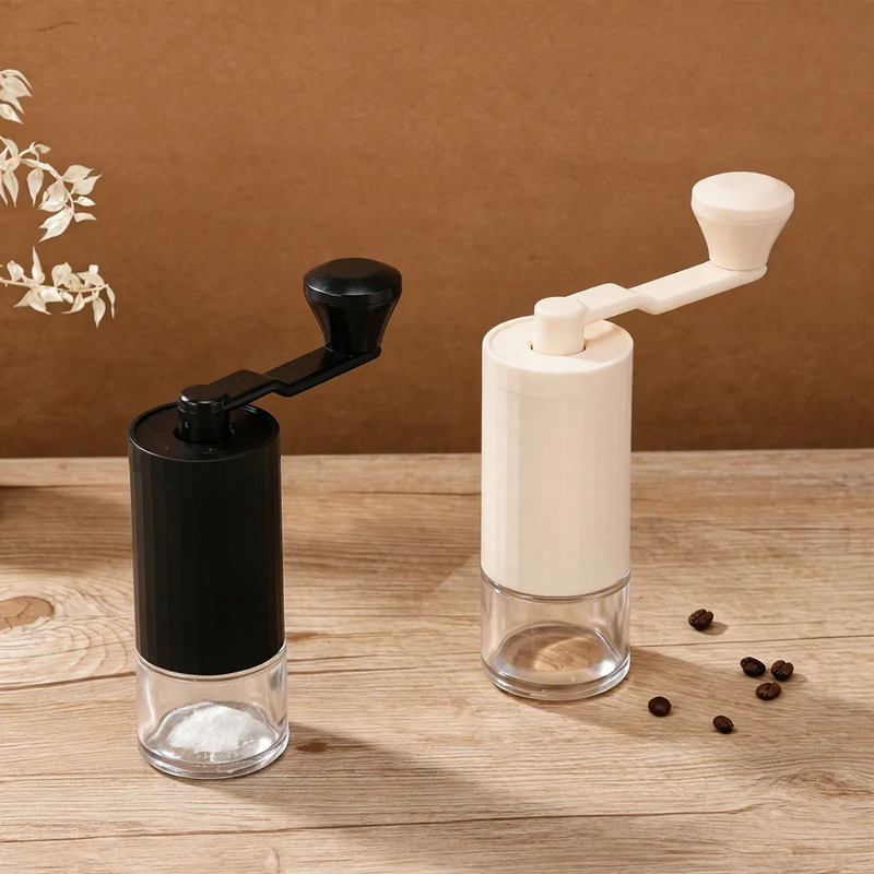 Hand coffee grinder with CNC grinding mechanism and brush