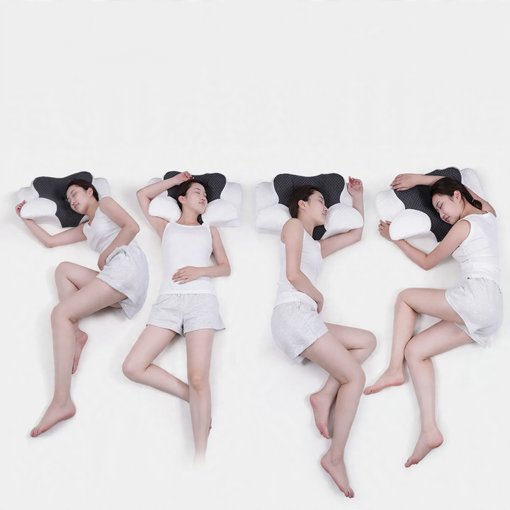 Ergonomic neck support pillow made of memory foam