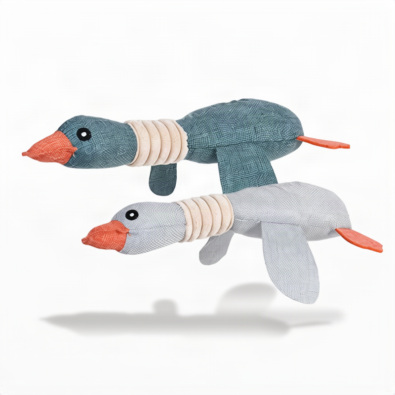 Plush dog toy with squeaker