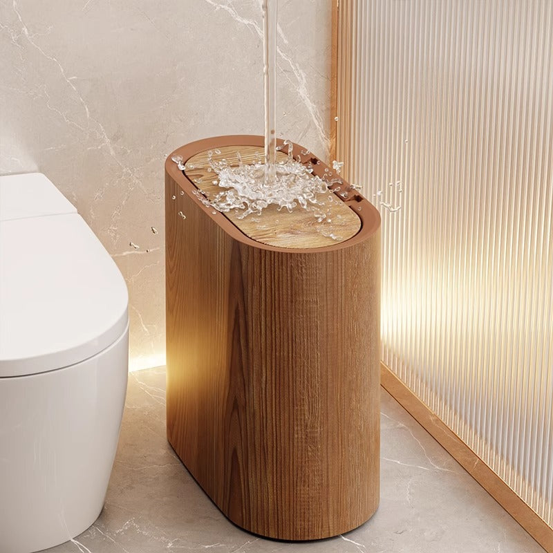 Narrow trash can with lid, over 12 L