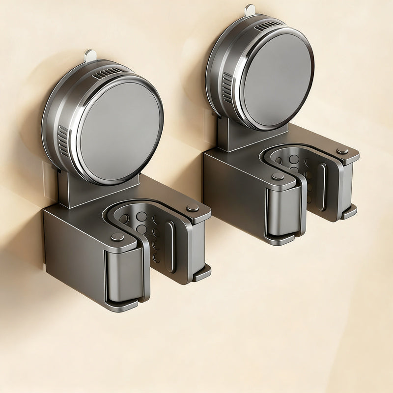 Suction cup holder for brooms and cloths, ABS