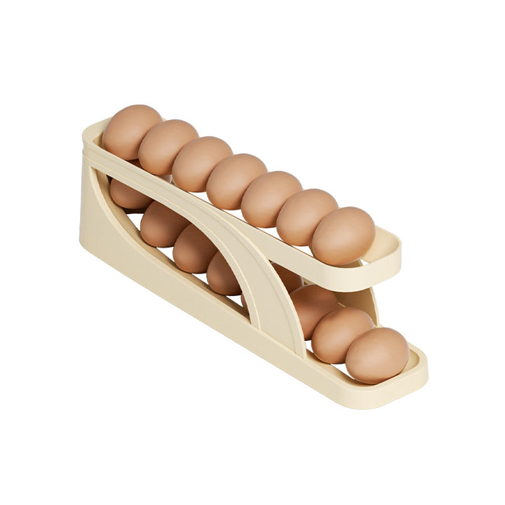 Egg box for refrigerator with rolling mechanism