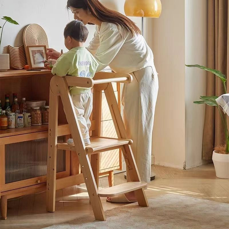 Montessori Learning Tower made of wood, foldable, 91×46×48 cm