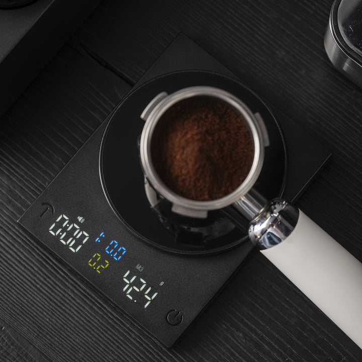 Electronic espresso scale with timer