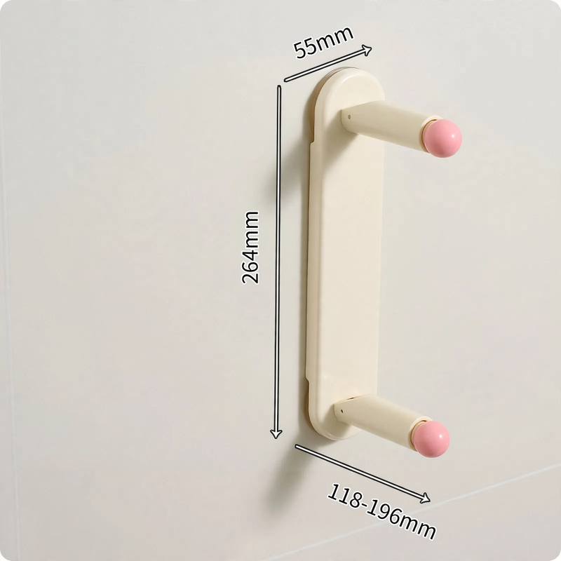 Wall-mounted laundry hanger, extendable, no drilling