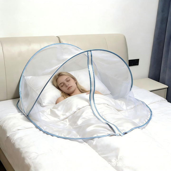 Portable mosquito net, collapsible