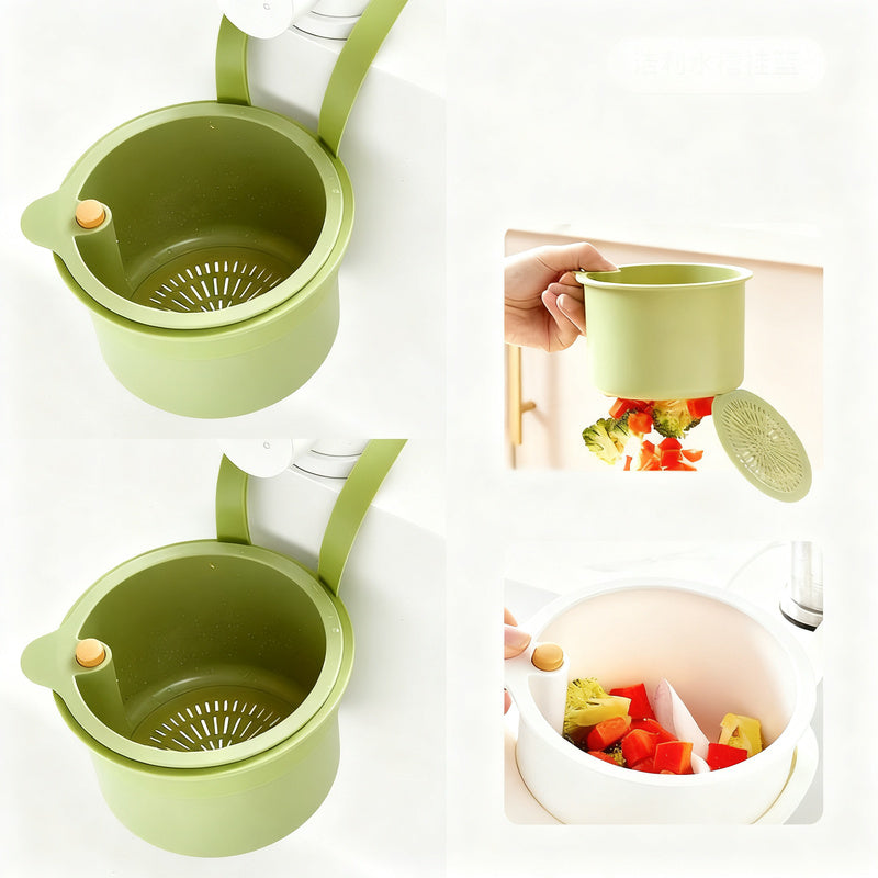 Sink strainer basket with pressure drainage