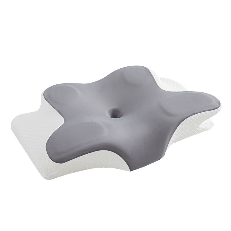 Neck support pillow made of memory foam, butterfly shape