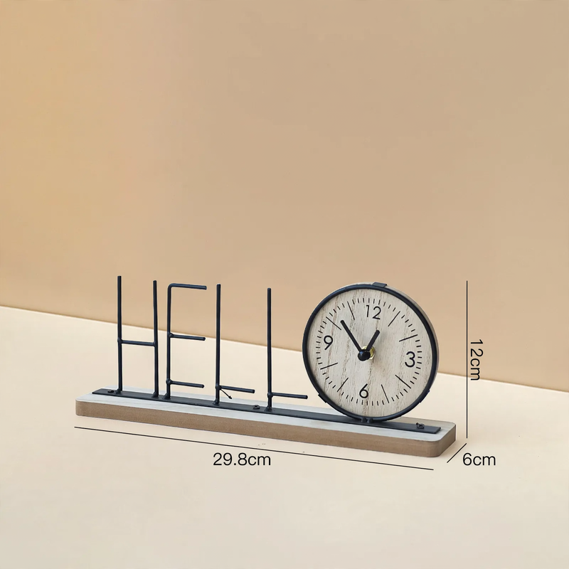 Iron clock, table clock, modern design