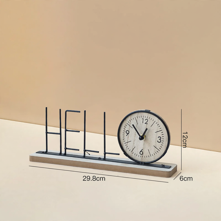 Iron clock, table clock, modern design