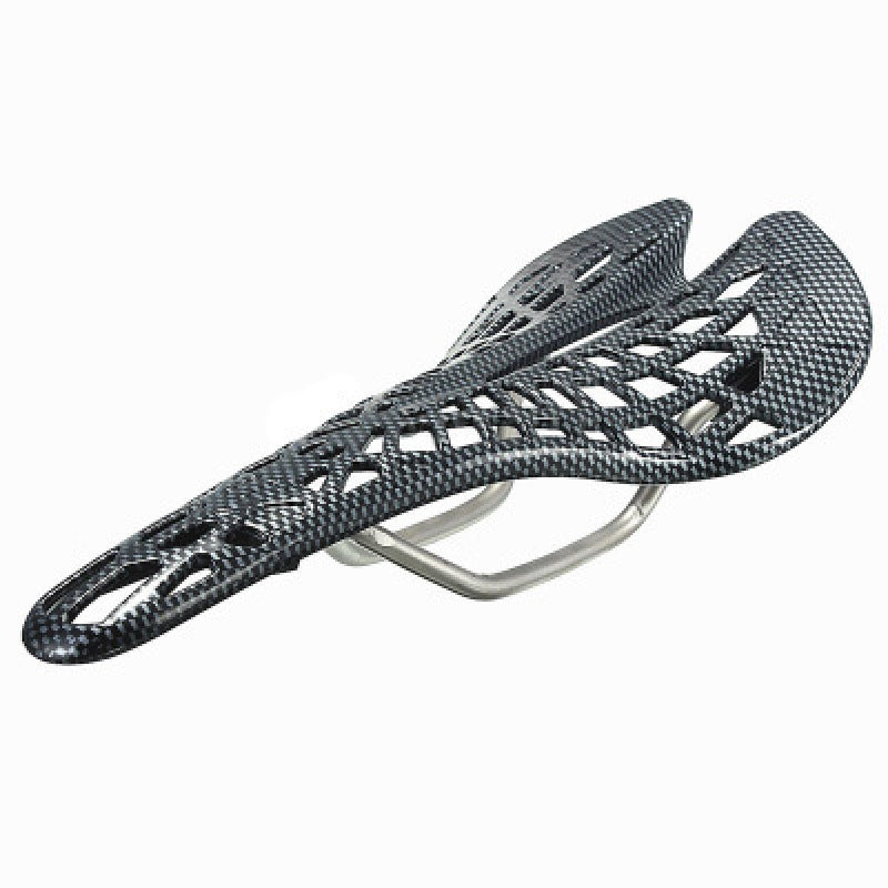 Bicycle saddle made of carbon fiber