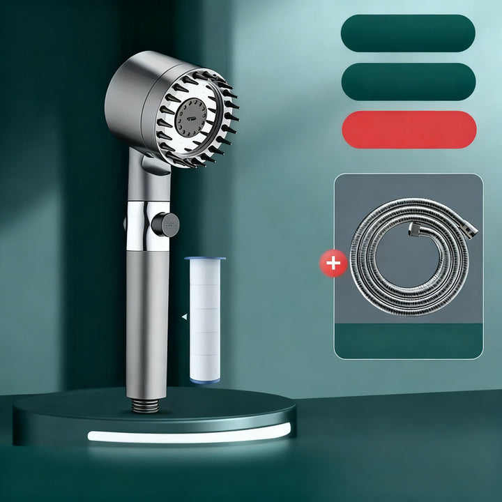 Shower head with filter and massage function