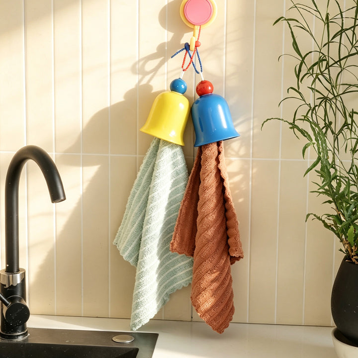 Towel with bell design, cotton