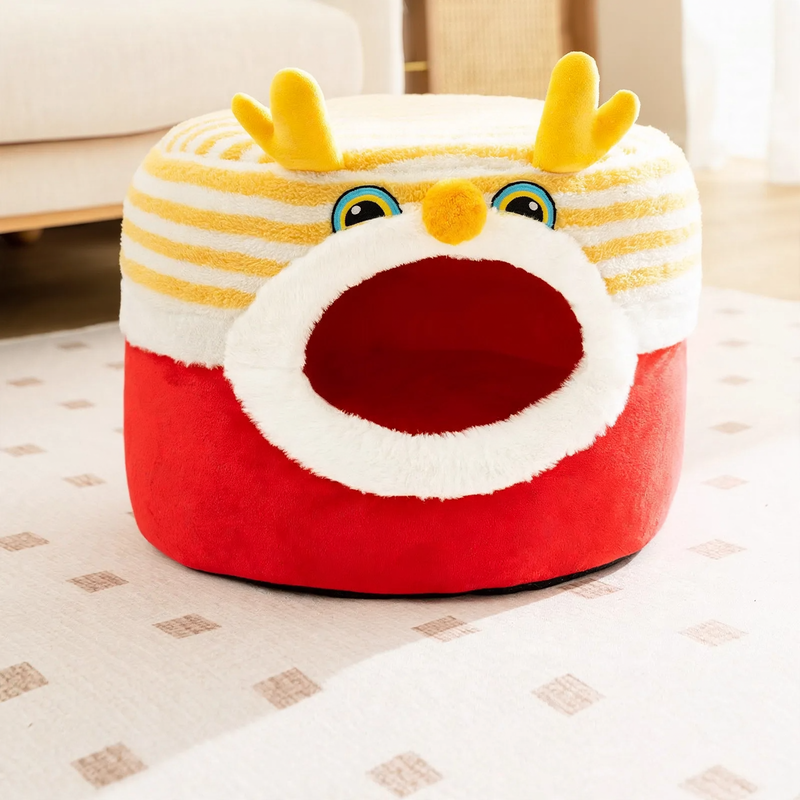 Half-open pet bed with festival design
