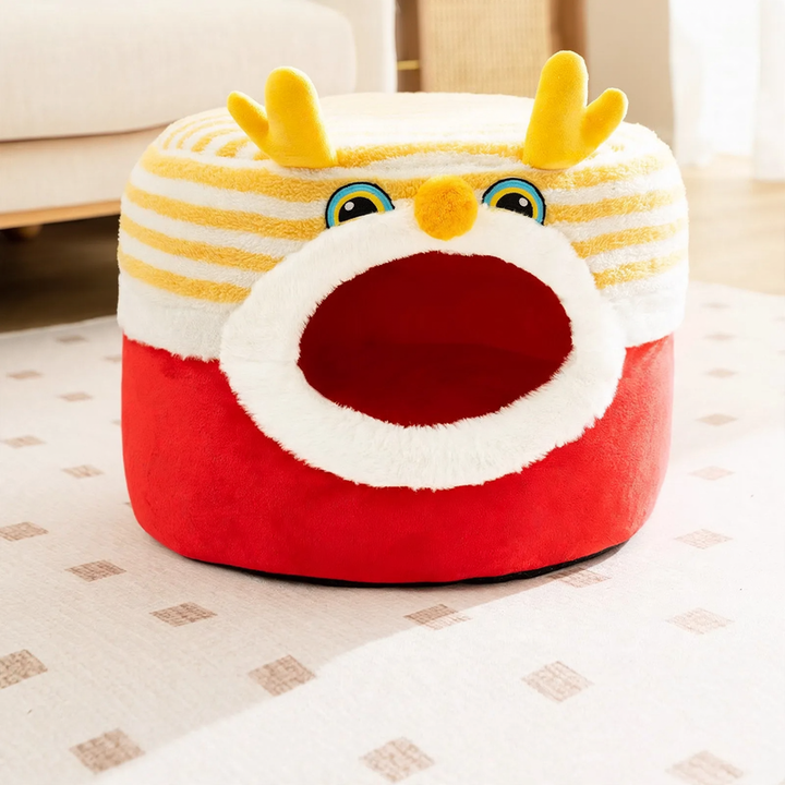 Half-open pet bed with festival design
