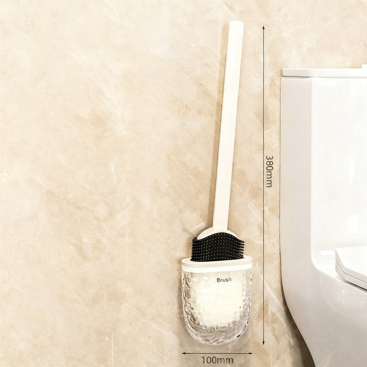 Silicone toilet brush, wall-mounted