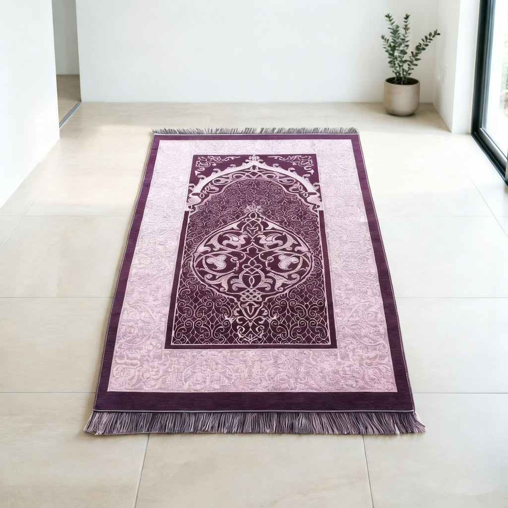 Prayer mat made of polyester, 70 x 110 cm, ethnic design