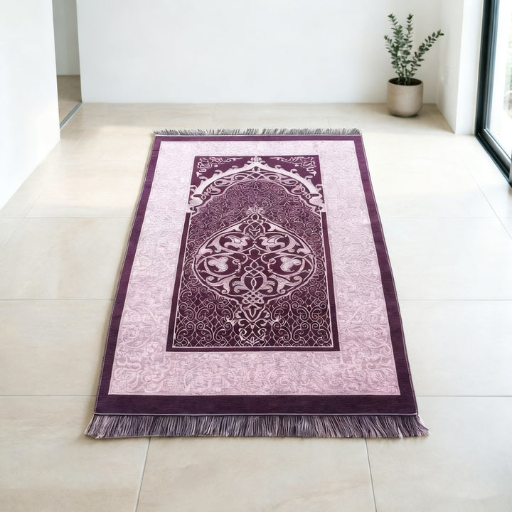 Prayer mat made of polyester, 70 x 110 cm, ethnic design