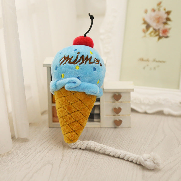 Plush toy with squeaker for cats and dogs