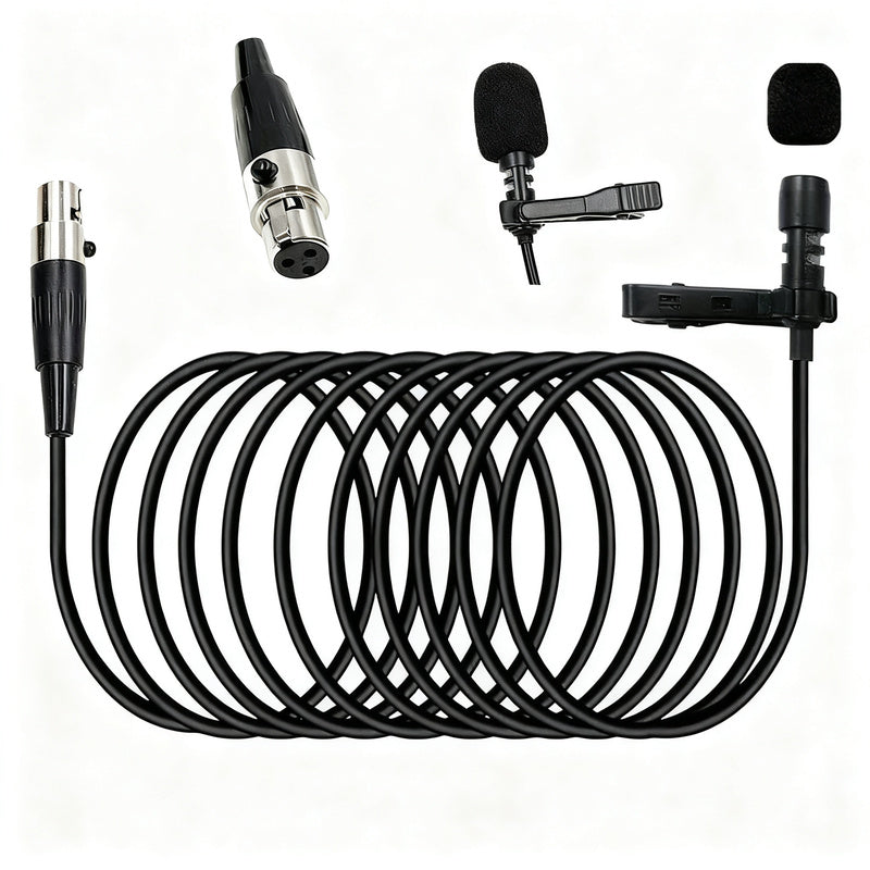 XLR adapter cable for wireless microphones, 3-pin/4-pin