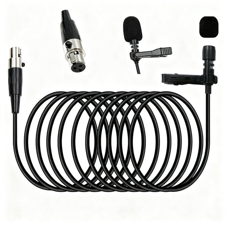 XLR adapter cable for wireless microphones, 3-pin/4-pin