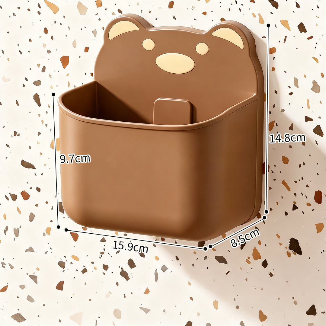 Wall-mounted storage box with drain