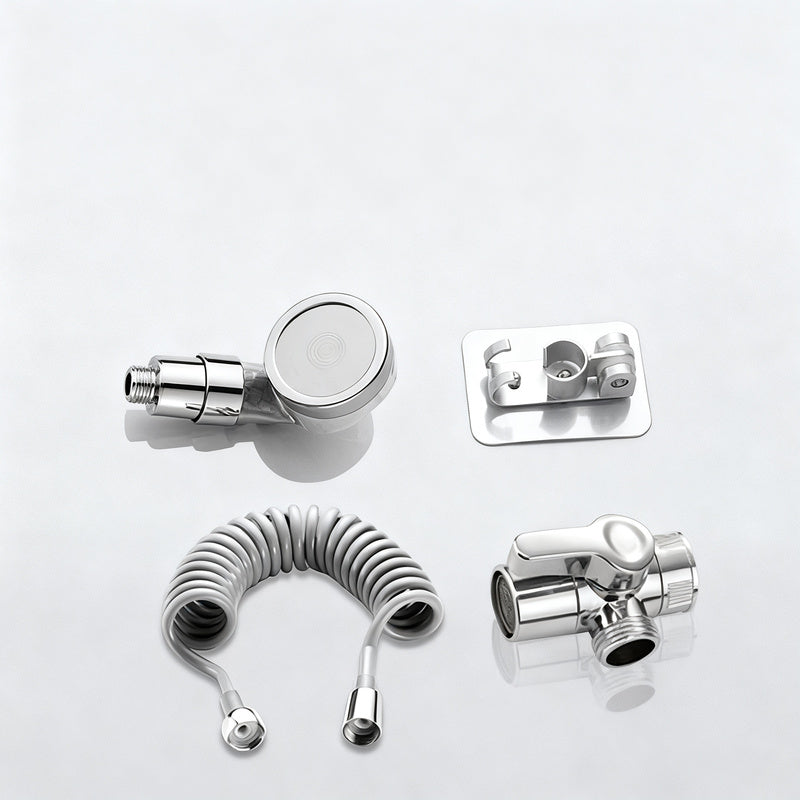 Faucet attachment with shower head and filtration