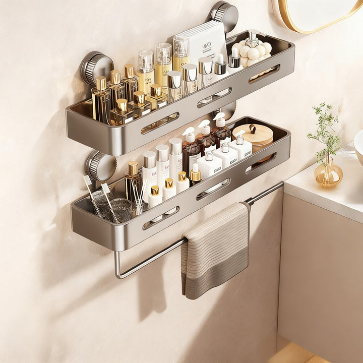 Suction Cup Shelf for Bathroom, wall-mounted