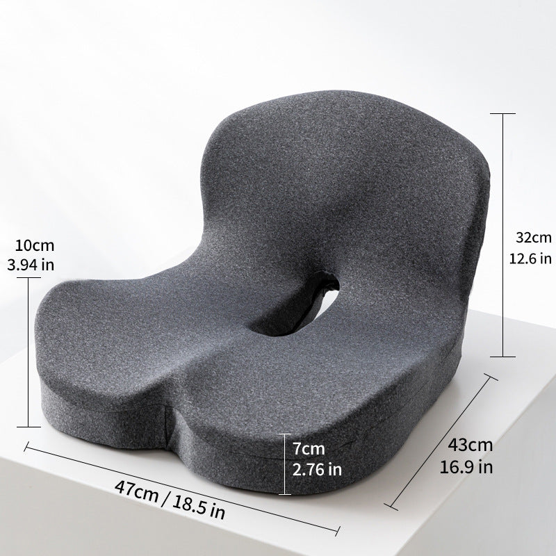 Seat cushion with backrest made of memory foam