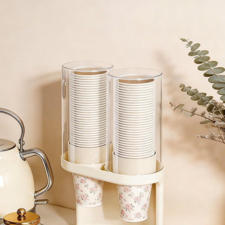 Wall-mounted cup holder, single and double