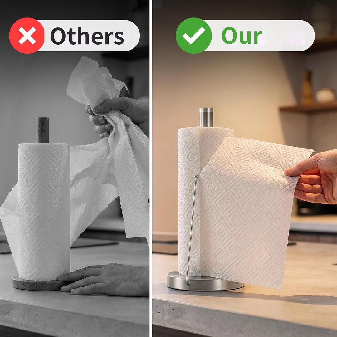 Stainless steel kitchen roll holder