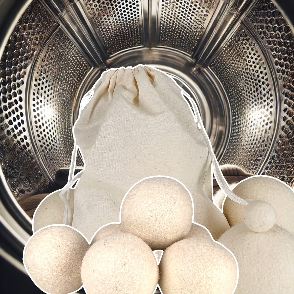 Dry balls made of 100% pure wool (6 laundry balls) | Kalsten