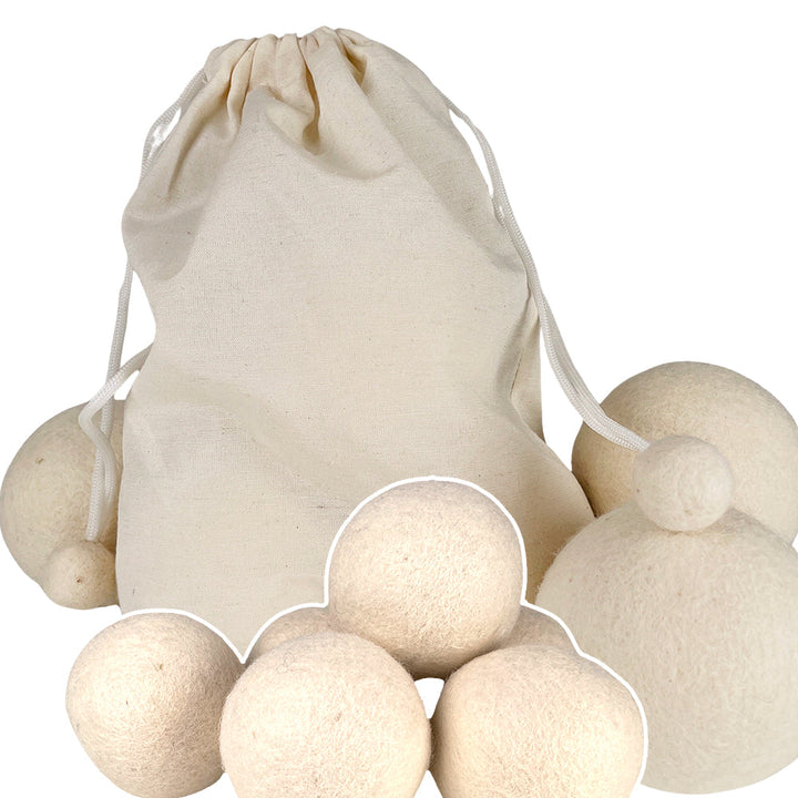 Dry balls made of 100% pure wool (6 laundry balls) | Kalsten