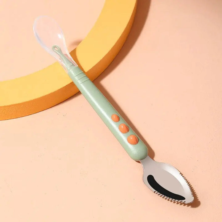 Kalsten | Baby spoon with scraper — double-sided fruit preparation tool