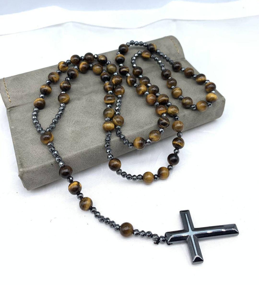Kalsten | Orion Spiritual Necklace with Tiger Eye & Lapis Lazuli – Men's Rosary