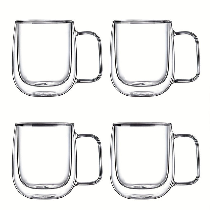 ThermoSip Double-Walled Glass Mug – Borosilicate Glass, Heat Resistant & Elegant | Kalsten