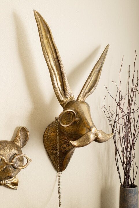 ArtBeest Animal Head Wall Decoration – Hand-Painted Playful Figures Made of Resin | Kalsten