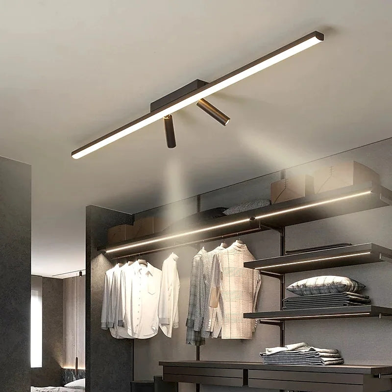 Ceiling Light Metal Linear 31.5 in Adjustable Spot Living Room Modern LED Fixture Minimalist Indoor Lighting | Kalsten