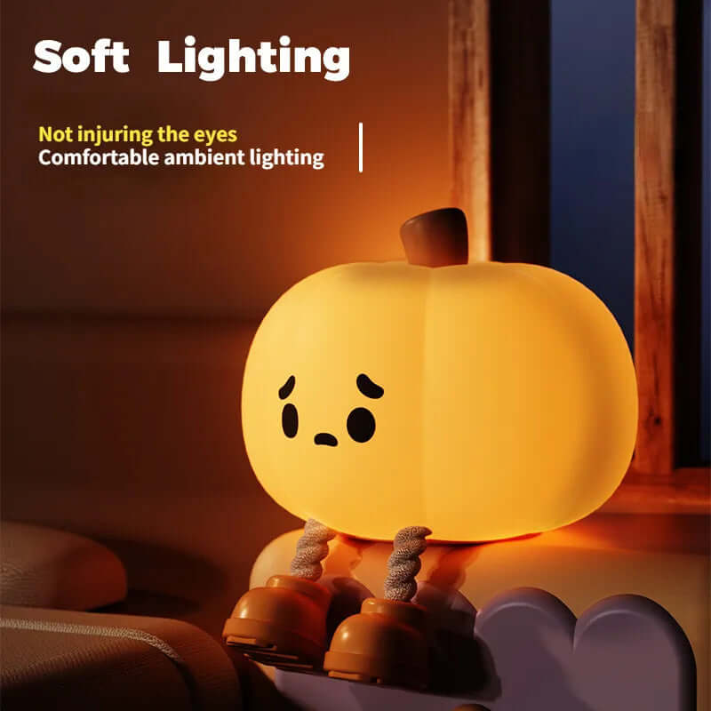 Home Decor Halloween Pumpkin Night Light Cute Soft Silicone Lamp Touch  Dimmable Rechargeable Bedside Decor Light Kids Gifts Halloween Decorations | Kalsten