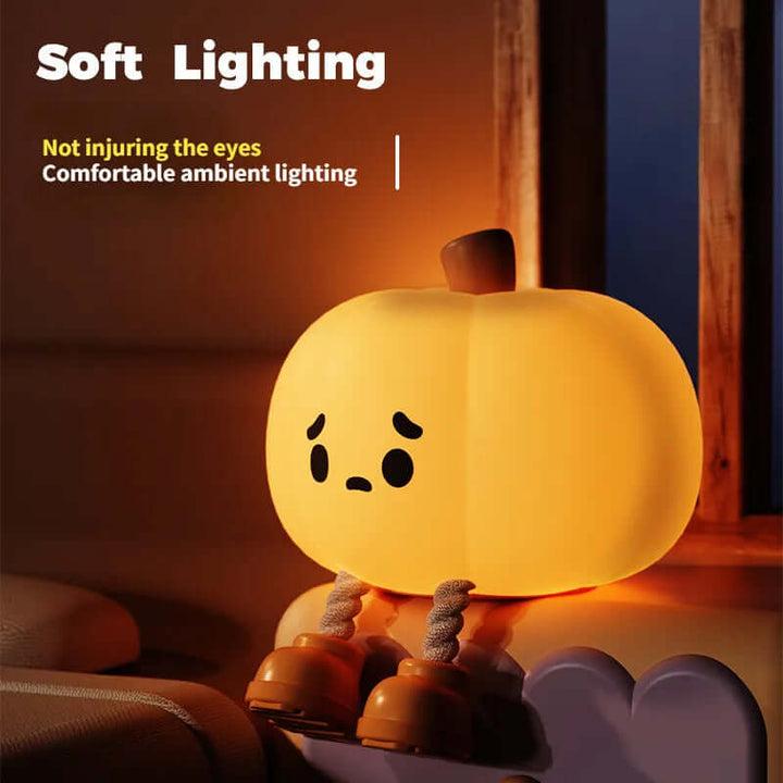 Home Decor Halloween Pumpkin Night Light Cute Soft Silicone Lamp Touch  Dimmable Rechargeable Bedside Decor Light Kids Gifts Halloween Decorations | Kalsten