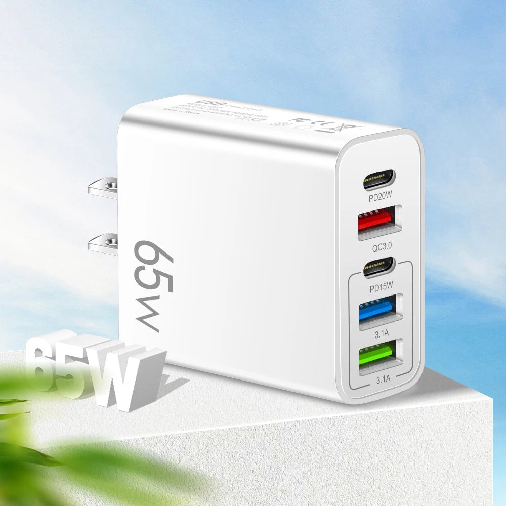 Multi-Port Adapter 65W Fast Charger - US Standard | Kalsten