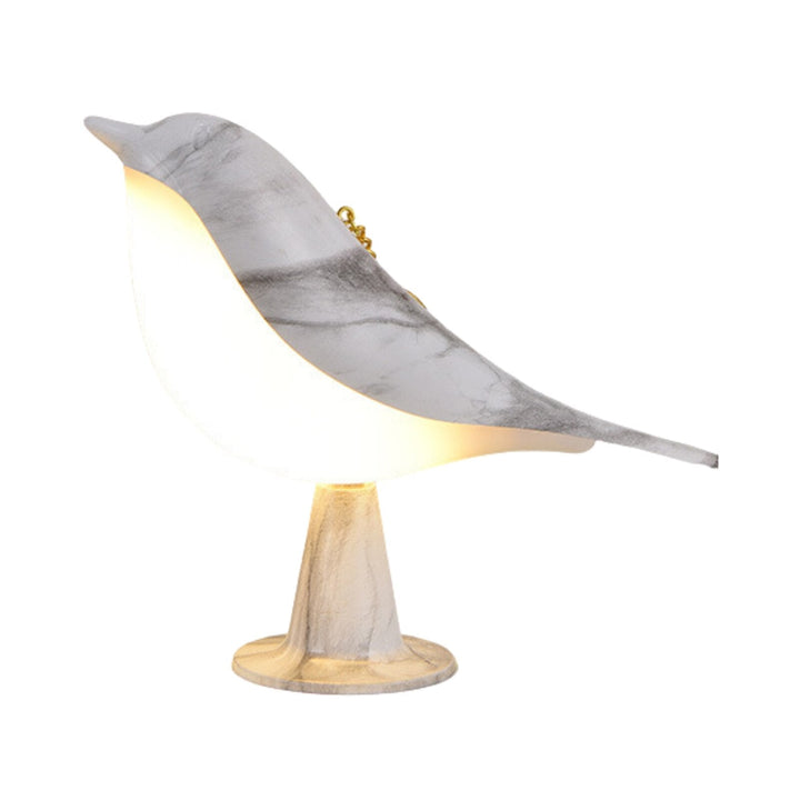 Table Lamp with Bird Design in Wood Finish | Kalsten