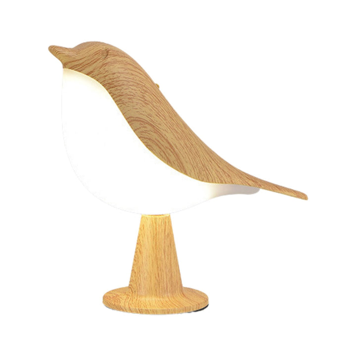 Table Lamp with Bird Design in Wood Finish | Kalsten
