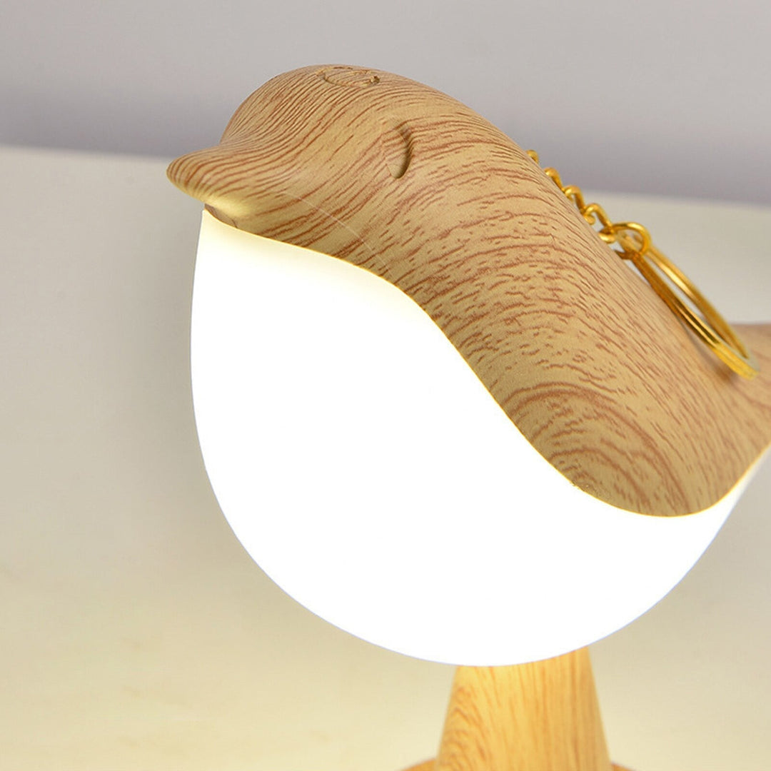 Table Lamp with Bird Design in Wood Finish | Kalsten