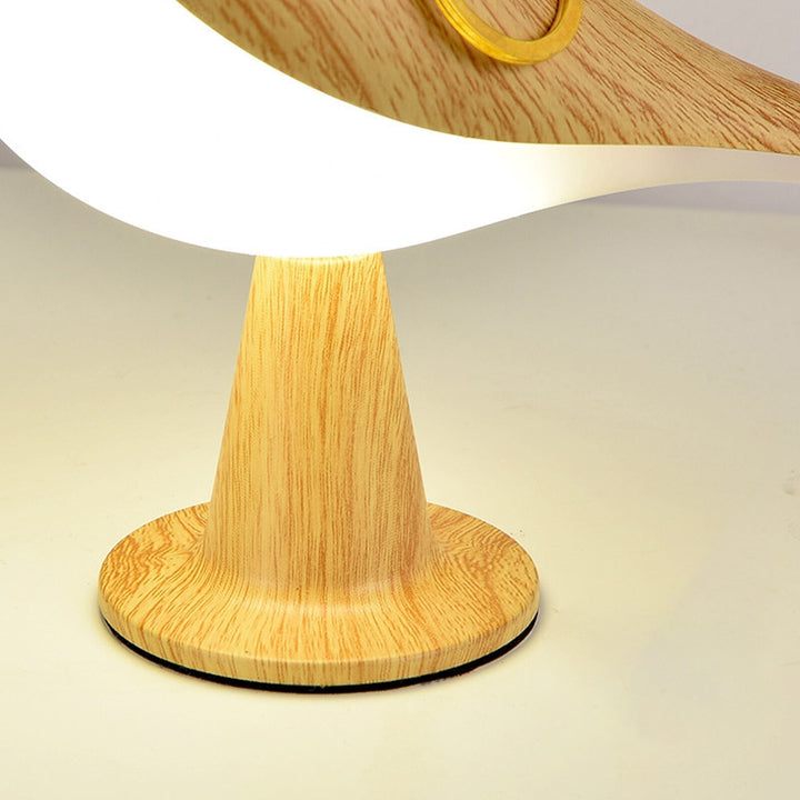 Table Lamp with Bird Design in Wood Finish | Kalsten