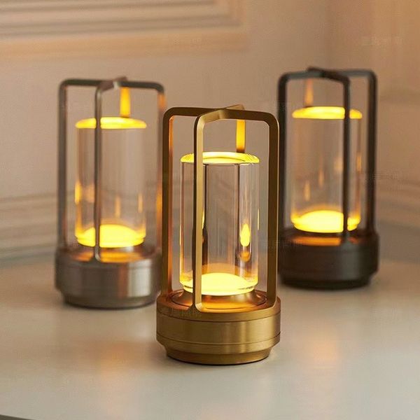 LED Candle Effect Crystal Table Lamp | Kalsten