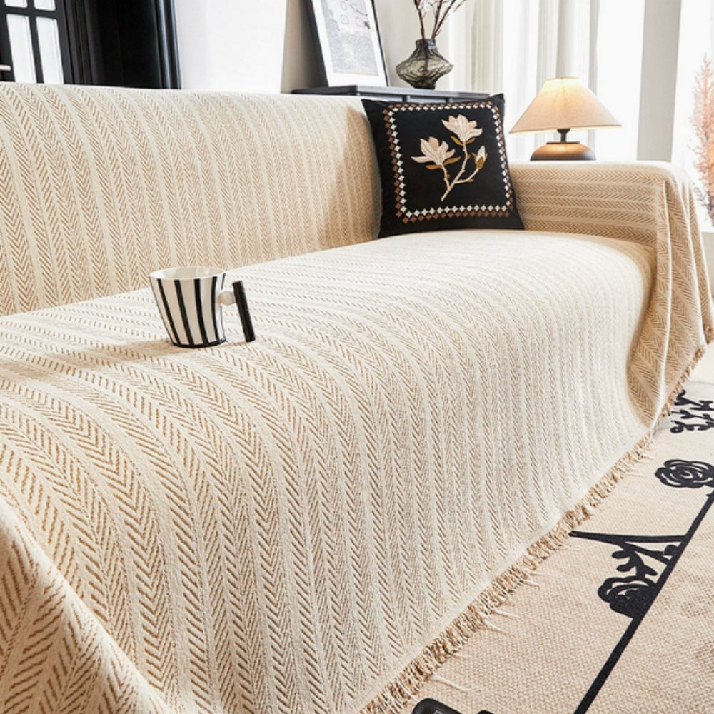 Herringbone Chenille Sofa Cover Kalsten